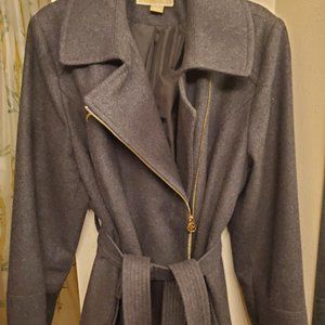 Michael Kors Grey Gray Wool Blend Lined Winter Coat 1x